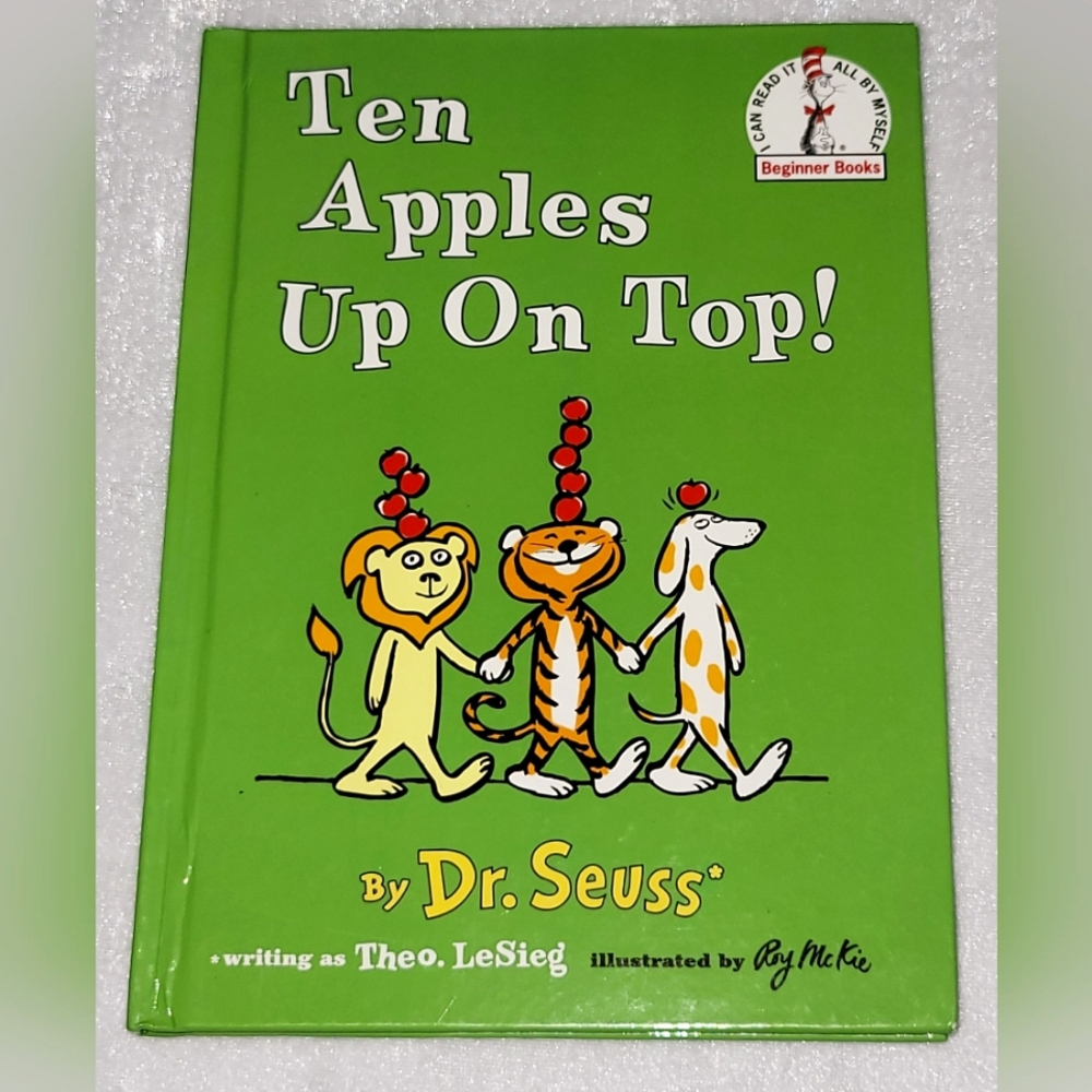 Ten Apples Up On Top! Hardcover Children's Book / Cat In The Hat Beginner Book